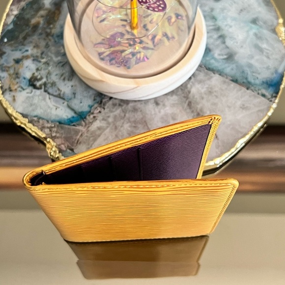 Louis Vuitton Yellow Purple Vintage Epi Wallet - Picture 3 of 7
